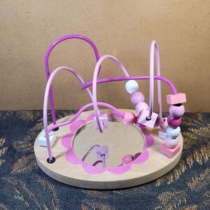 Imaginarium Pink and White Bead Maze With Mirror and Suction Cups